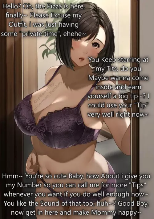 You're a lucky Pizzaboy~ [Milf] [Suggestive] [Hookup] [Male POV]{Artist:Sakura No Tomoru Hi E}