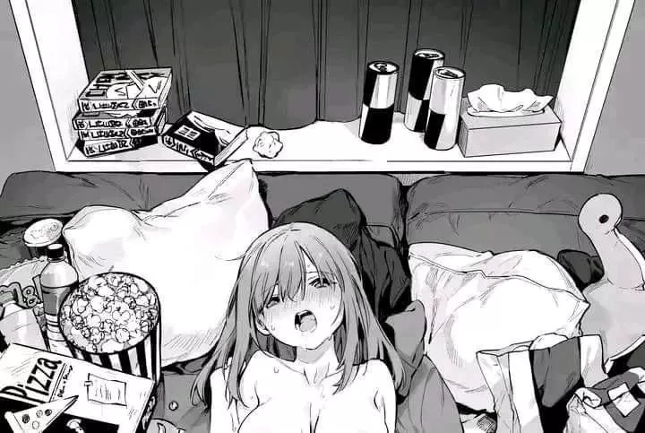 LF Mono Source: 1girl, softdrink cans, tissue box, manga books, popcorn, pizza, pillows, water bottle, moaning? LF Mono Source: 1girl, softdrink cans, tissue box, manga books, popcorn, pizza, pillows, water bottle, moaning?
