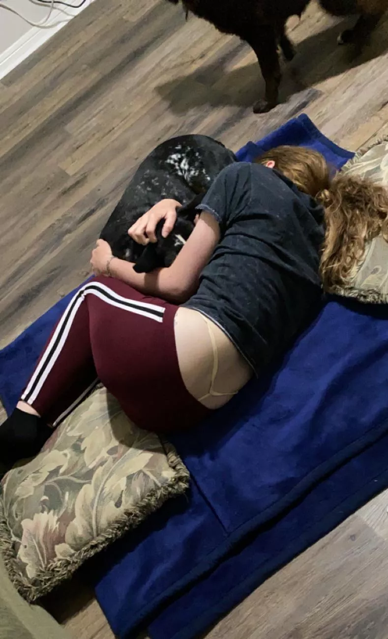Resting with my pup