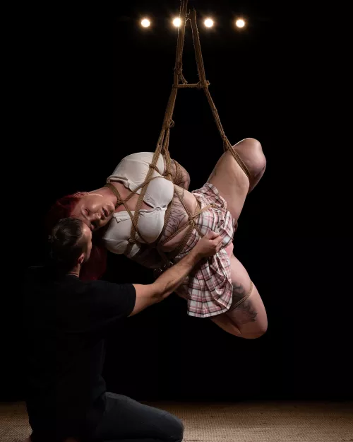 Tying with my rigger Supaku.shibari on Instagram