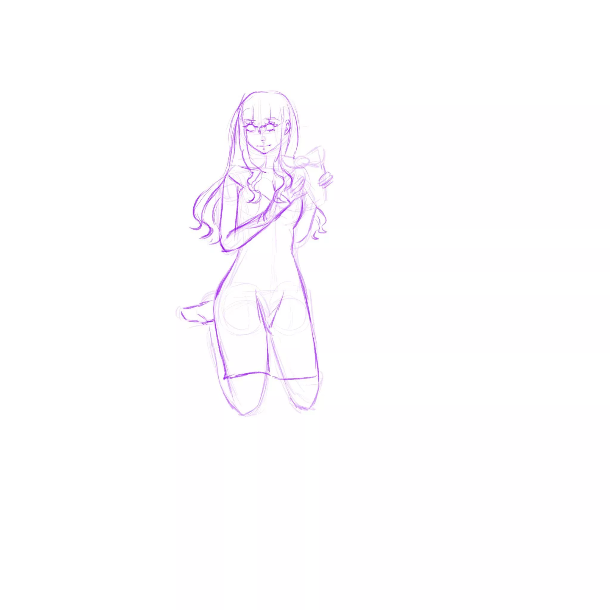 A WIP of Jessie it’s going to be Christmas theme since it’s her favorite holiday