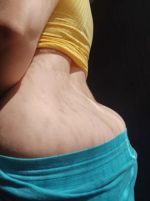 If you’ll be a good boy you can pull it down and look at my fuzz