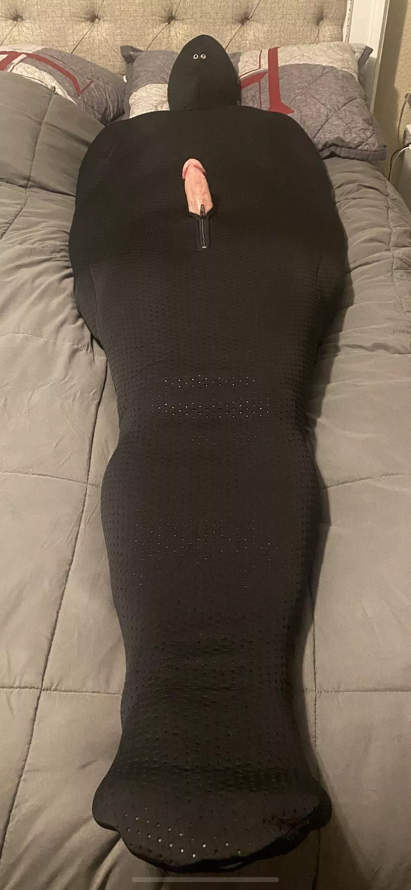 It’s perfect and very comfortable. Fits snug and there is no getting out. The wife left me for a while in this and then came and played with me. It’s perfect and very comfortable. Fits snug and there is no getting out. The wife left me for a while in this and then came and played with me.
