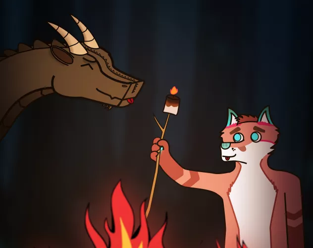 Camping with my best friend ^w^ (By me)