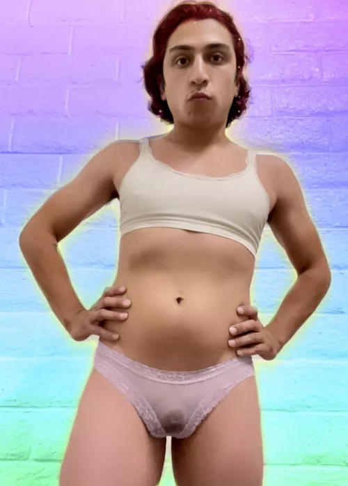 Watching sissy porn videos inspired me to be natural and actually feel horny towards myself💜👅