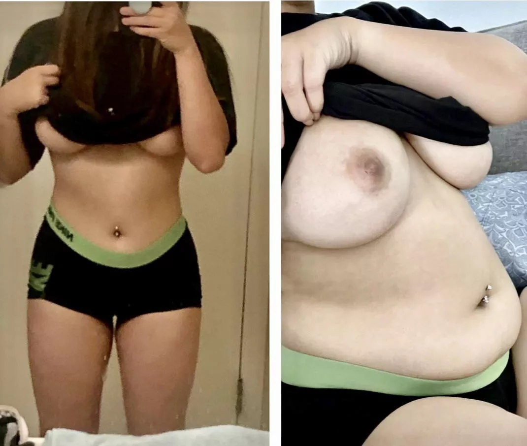 Me at my lightest vs. heaviest 🐷 Which do you prefer?
