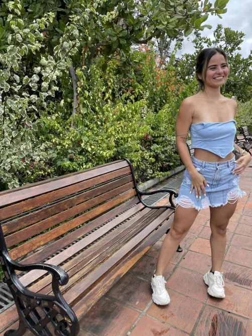 Just in the streets like always without a bra.... again...