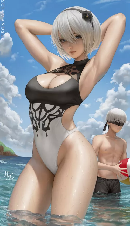 Summer 2B (Sciamano240) [Nier: Automata]