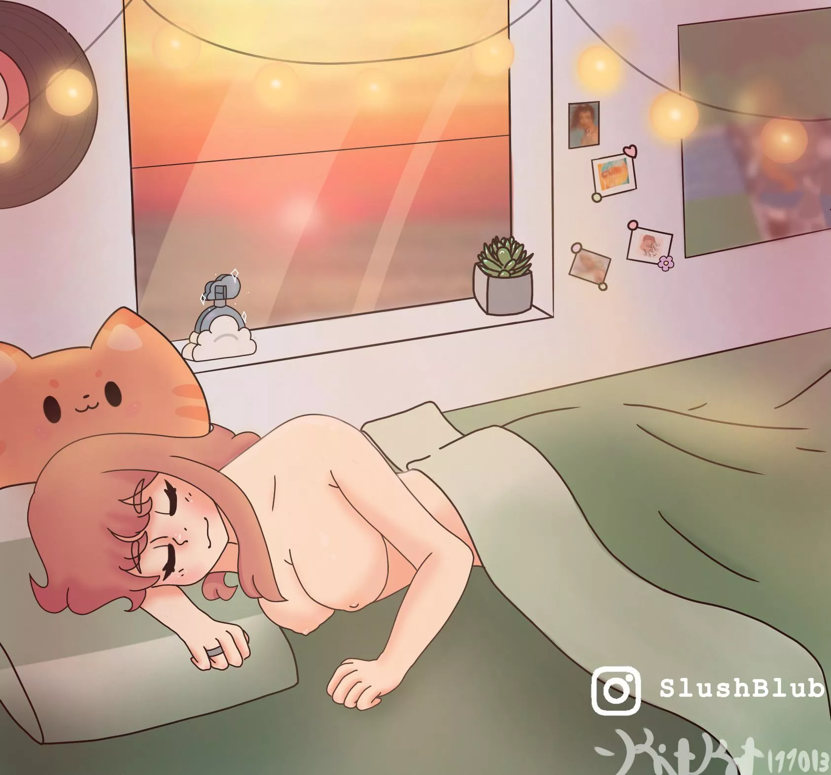 Monika cuddles <3 “art by me”