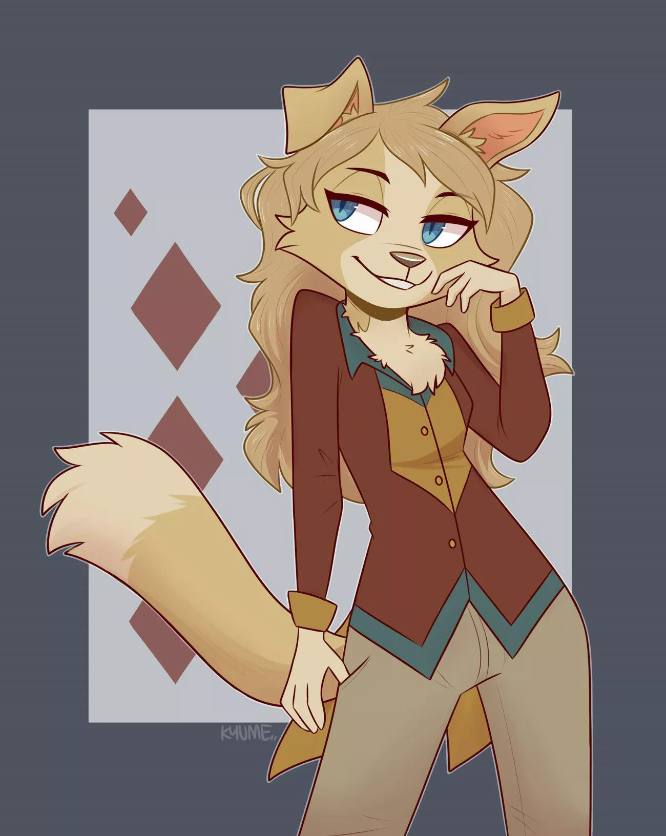 Michelle Moss the hellhound - halfbody commission [art by me @kazunekomori]