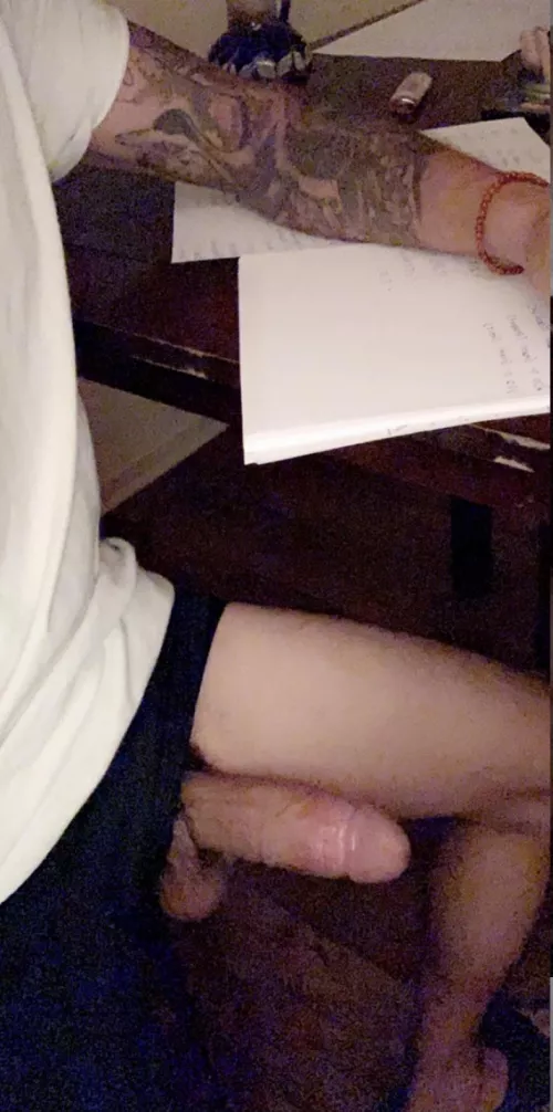 Would you suck my dick under the table while I study?? 🥵🔥