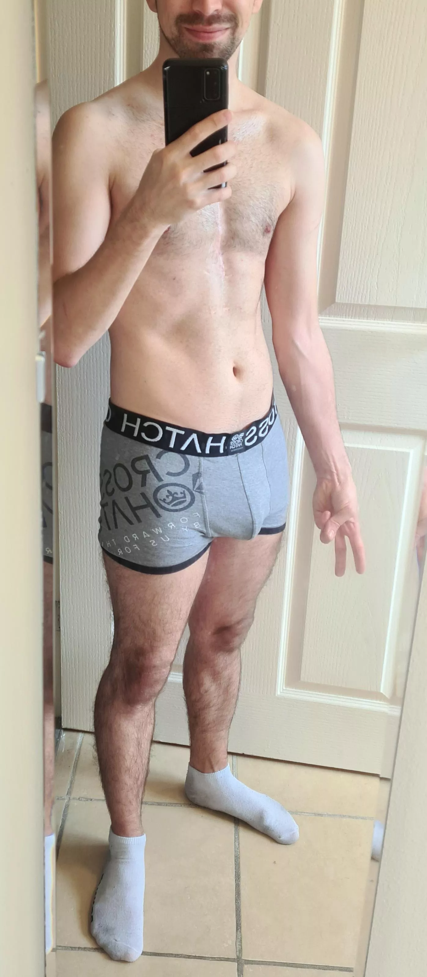 boxers and socks.