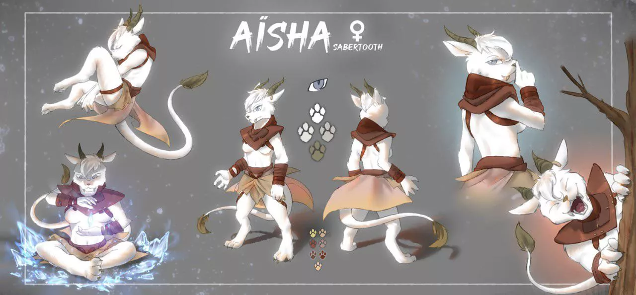 Sabertooth Ref Sheet (By me) Commission: open