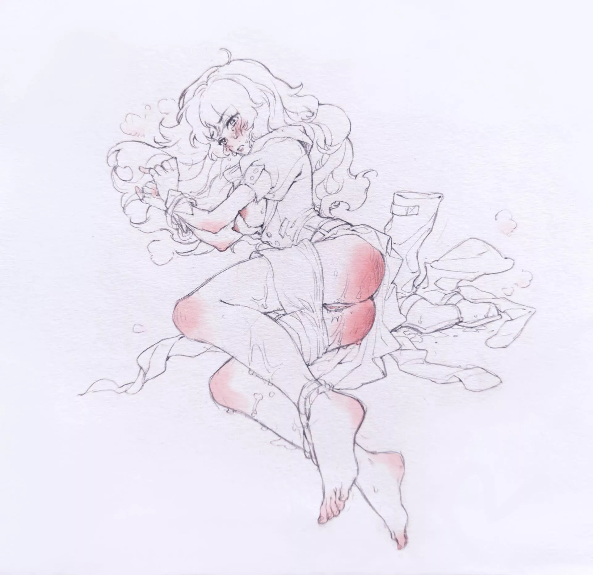 Yang tied Wrists/ankles and spanked