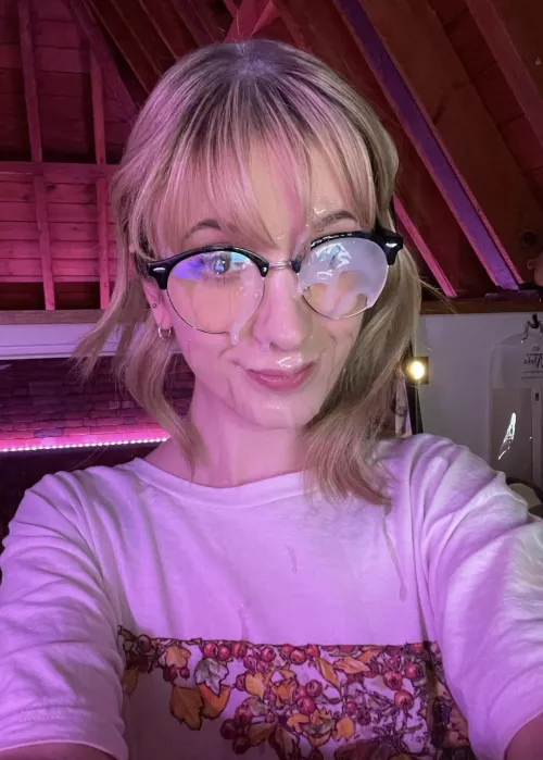 Good thing I had my cum goggles on…