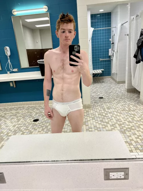 Love rocking tighty whities in the locker room