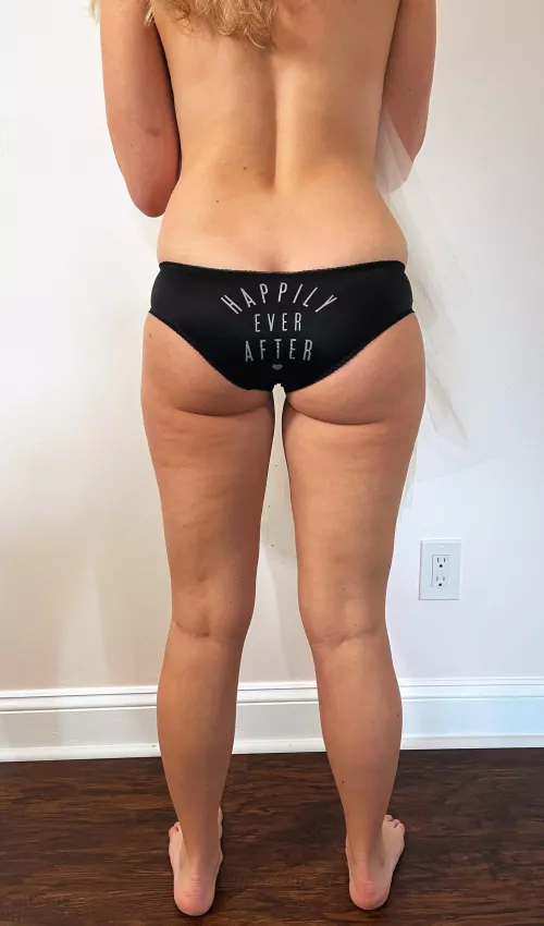 My panties from my wedding day over 7 years and 2 kids ago. They must’ve shrunk 🤷🏼‍♀️