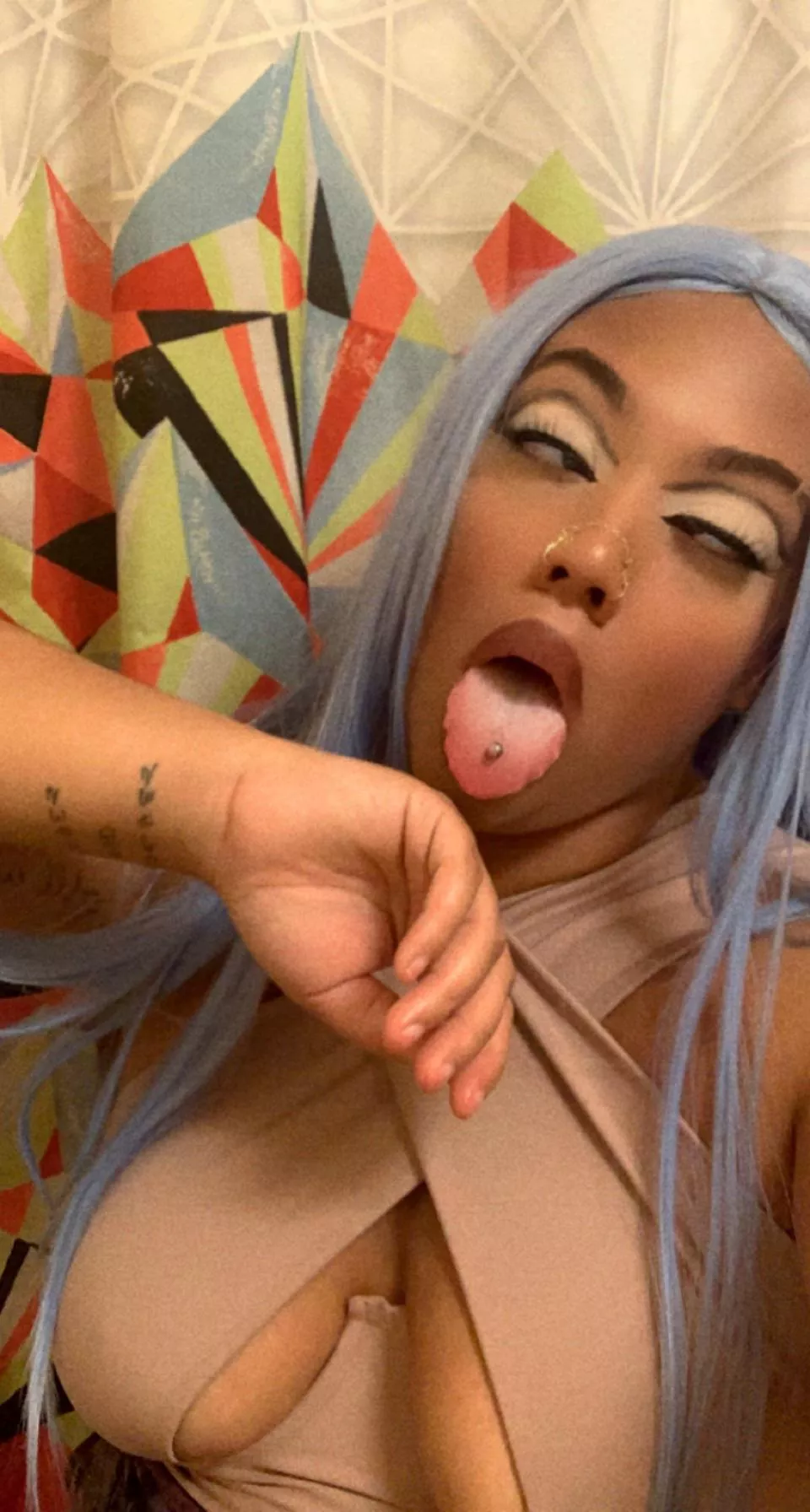 How about you cover my pretty face and tits…