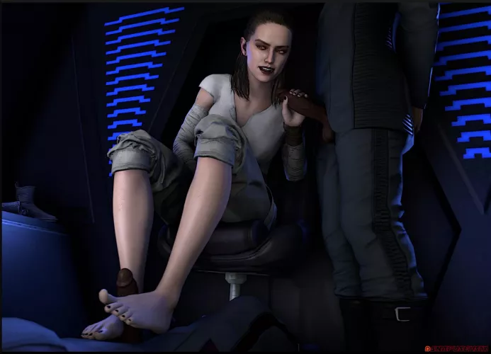 Dark Rey enjoying two First Order officers after Sith mind tricking them (SanfuSevSix)