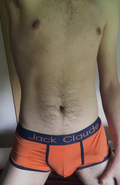 I forgot the cock outline is so visible in orange