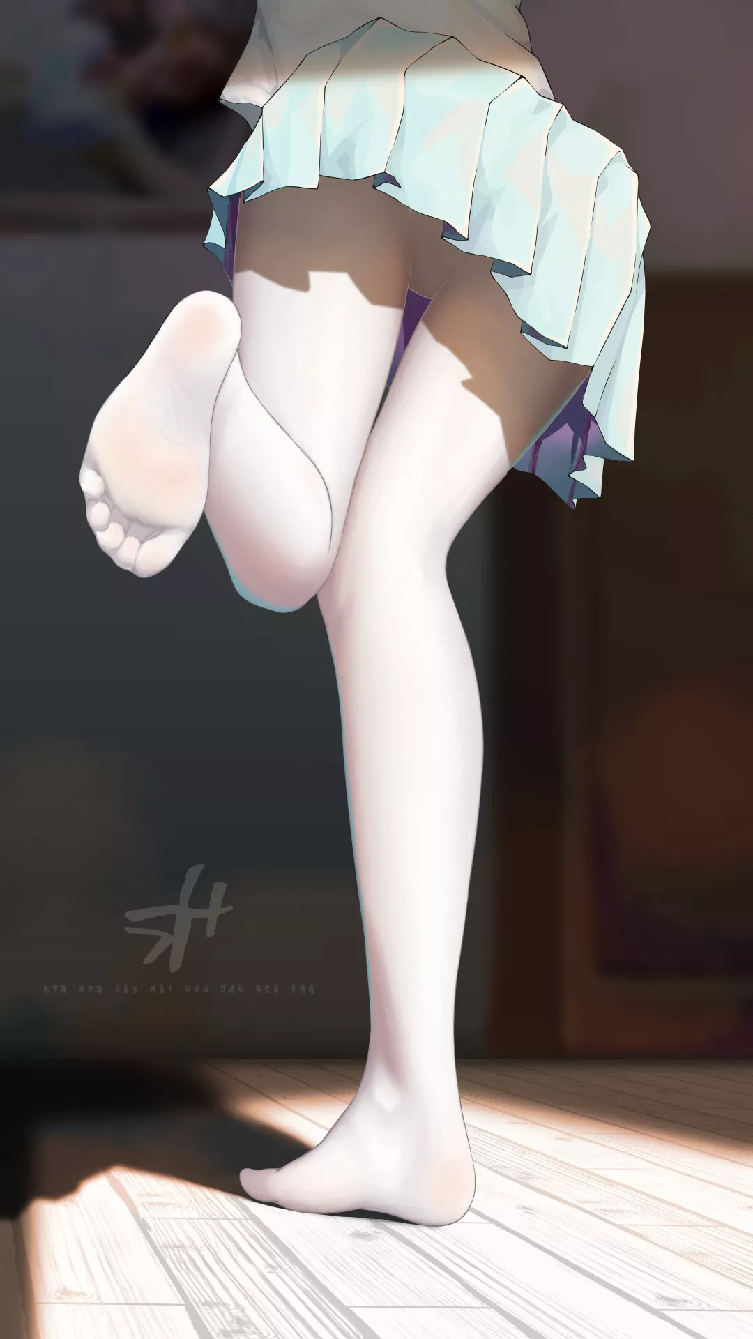 White pantyhose just hit different