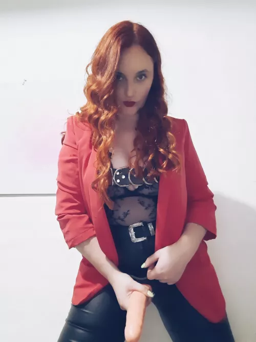 Do you want to start serving me? Go ahead, come into my office and get down on your knees.