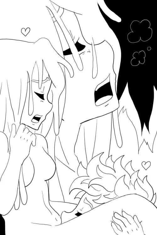 [Original][Our Little Universe] Working on some new NSFW art to put on my website! Just a steamy little collage style drawing of my OCs Furi and Eva 💖