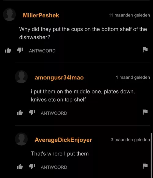 Who puts cups on the bottom?