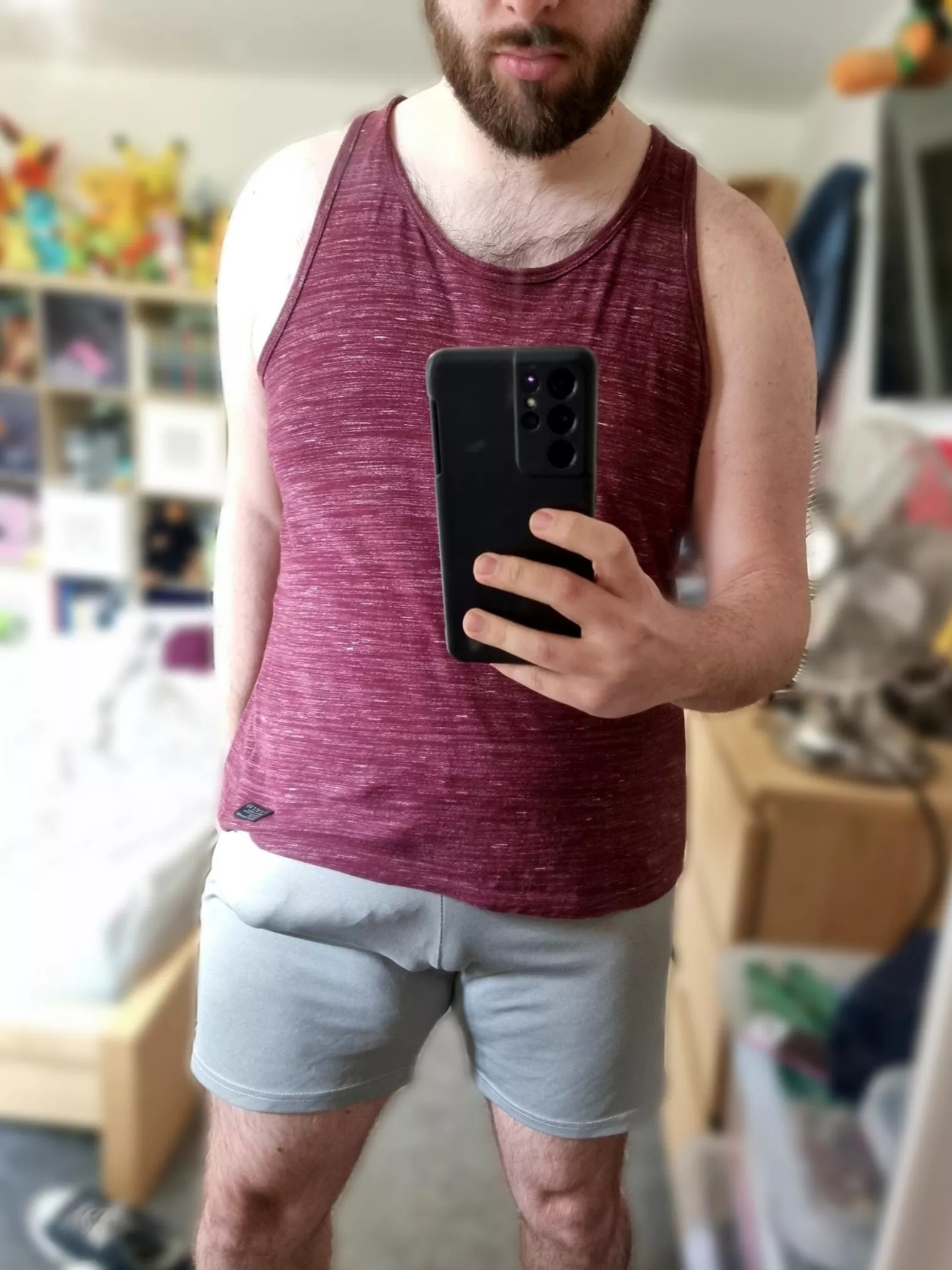When experiencing a heatwave here in the UK, freeballing in thin shorts is the only acceptable option even if they leave nothing to the imagination... When experiencing a heatwave here in the UK, freeballing in thin shorts is the only acceptable option even if they leave nothing to the imagination...