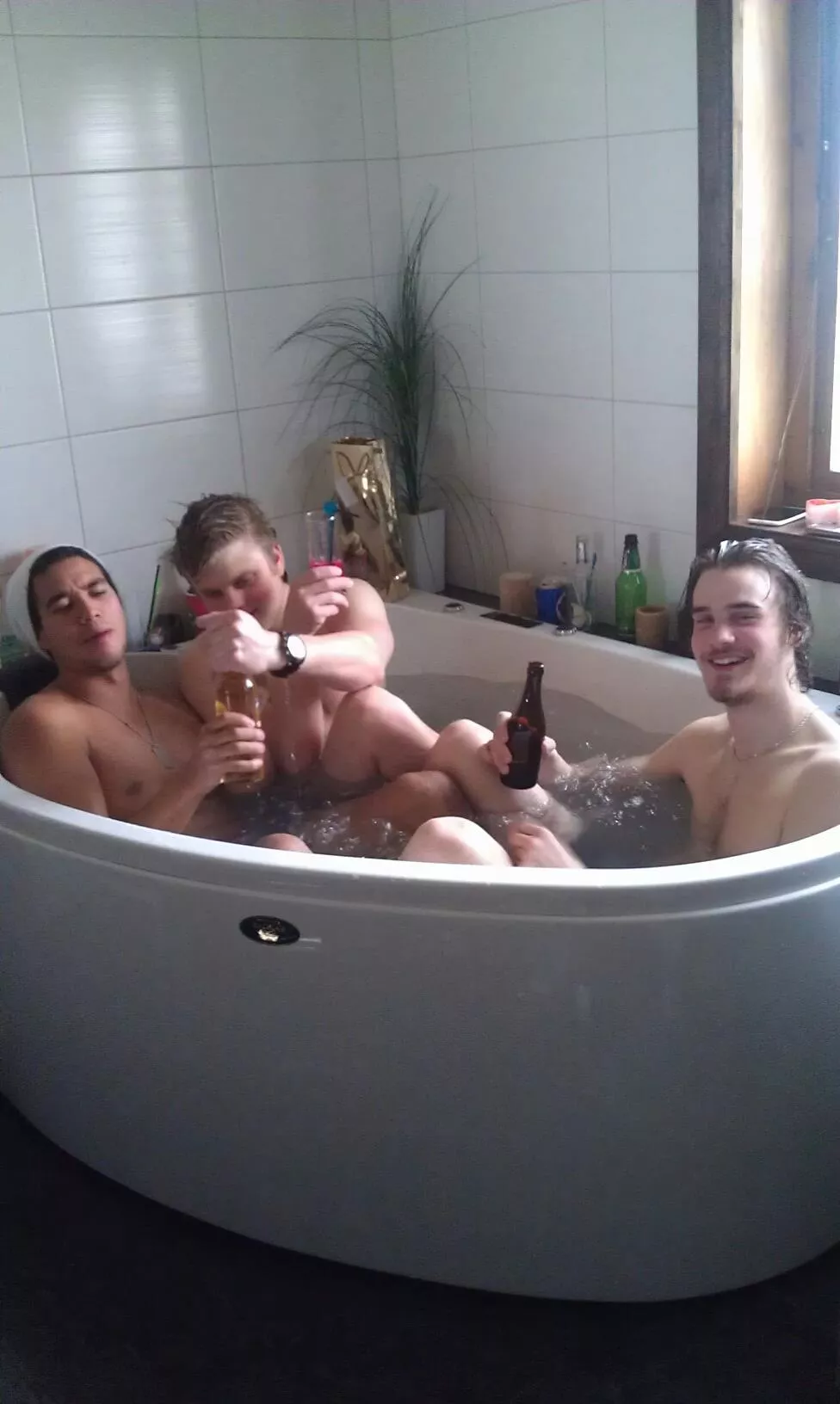 In the tub