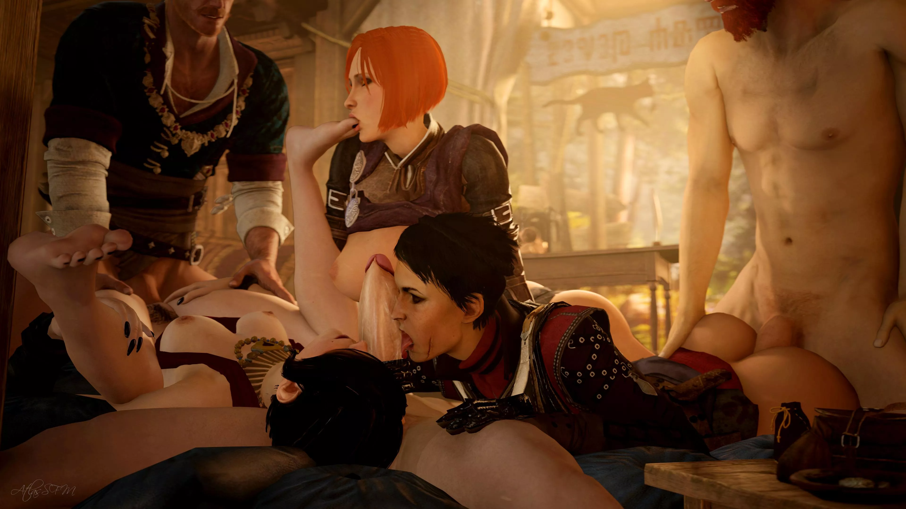 Morrigan, Leliana and Cassandra (Atlas)