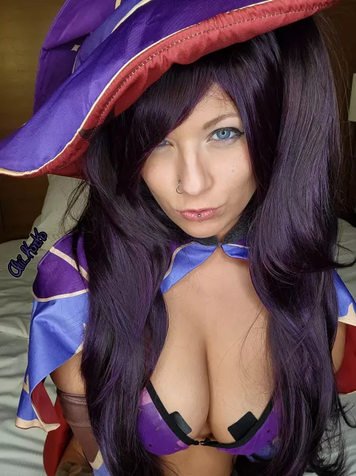 Mona from Genshin Impact, done by alli_koneko !