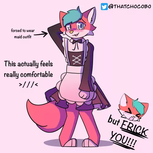 Forced to wear a maid outfit -w-