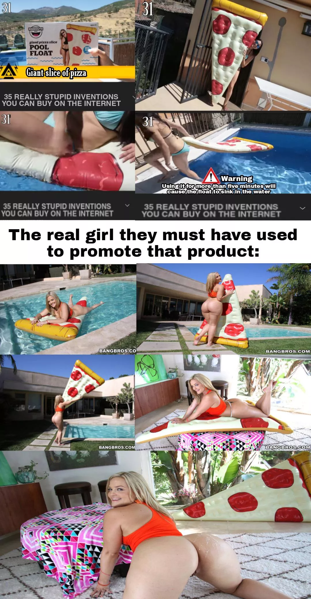 Yesterday when I was browsing the internet I found a video where they were promoting silly things on the internet and seeing that pizza float made me remember the legendary scene and the funny thing is that they were looking for a girl to promote the pro Yesterday when I was browsing the internet I found a video where they were promoting silly things on the internet and seeing that pizza float made me remember the legendary scene and the funny thing is that they were looking for a girl to promote the pro