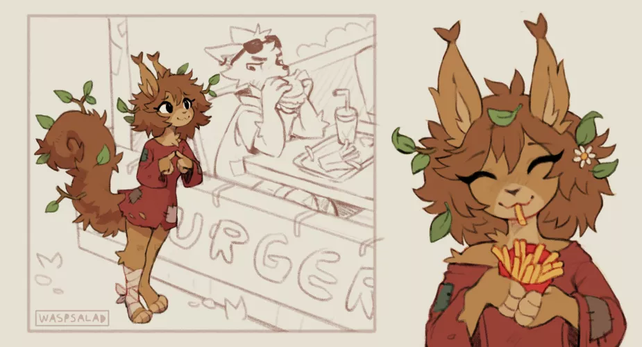 Here's Holly the squirrel, another OC of mine!