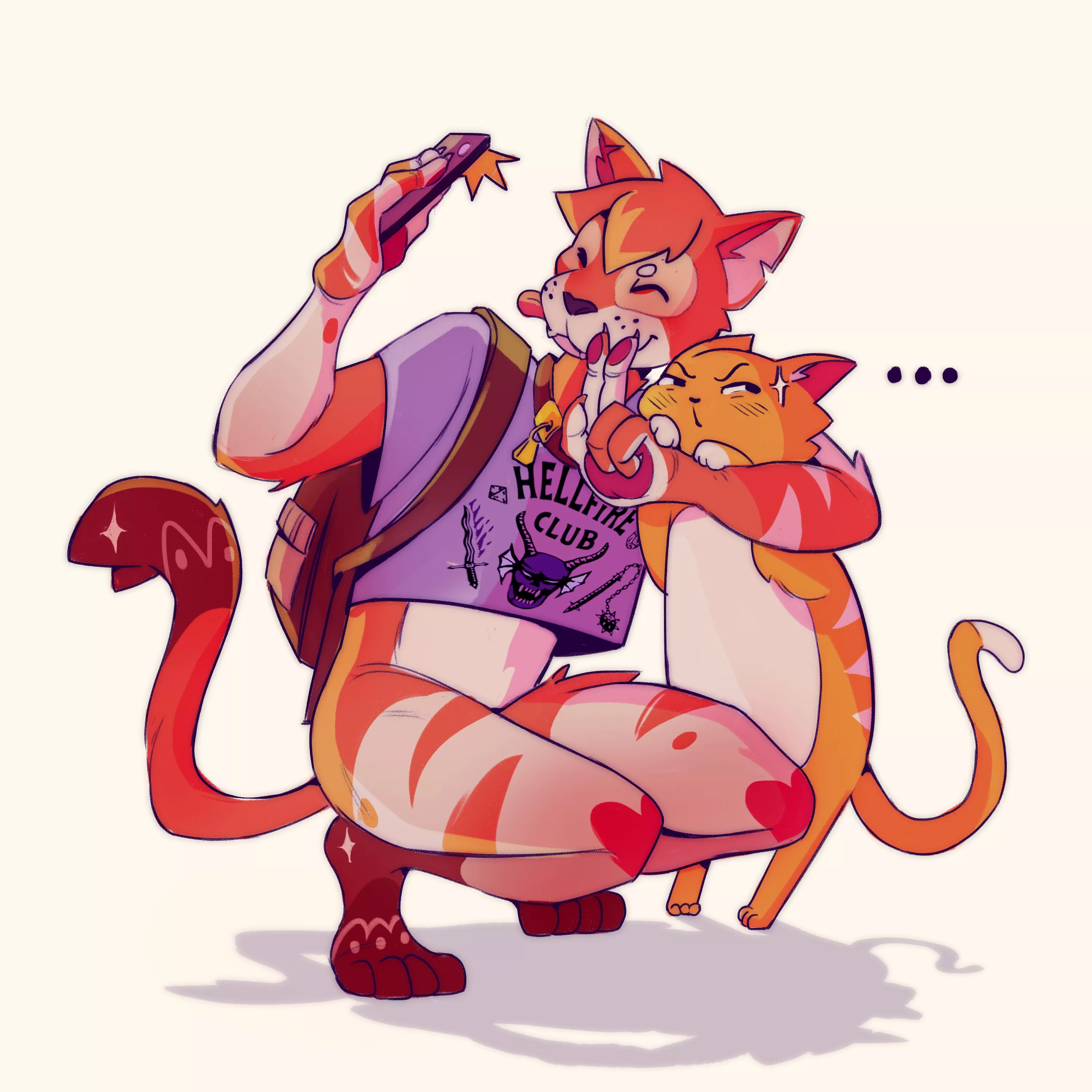 when I (a cat) meet another cat on the street