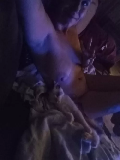 my phone camera sucks, but nudity doesn't! love being comfy and cuddling my kitties(: