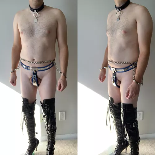 Little locked and cuffed up but loving it! 🔒🔒⛓⛓