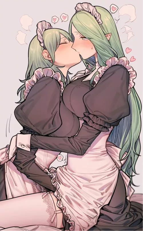 Byleth and Rhea maid play (ikarin) [Fire Emblem: Three Houses]
