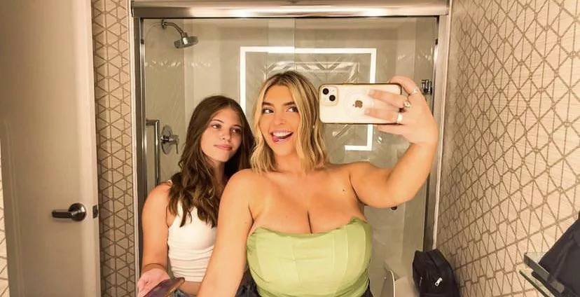 It’s no good trying to hide behind her, everyone knows - especially your massively busty friend