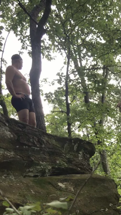 Made it to the top and it’s too hot for clothes