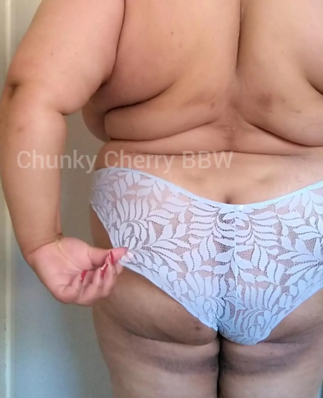 My big ass is stretching these lacy panties to the limit