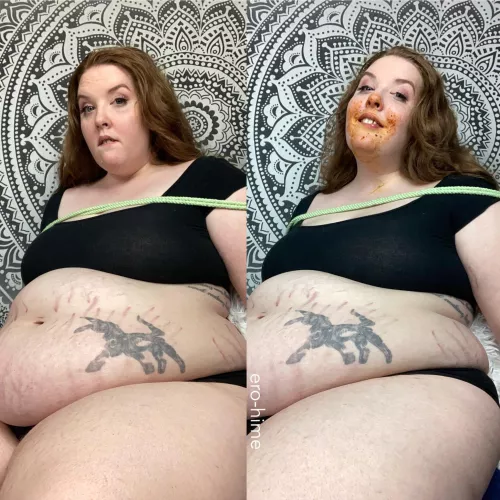 Look at what a happy little pig I am 🐷💕🍝