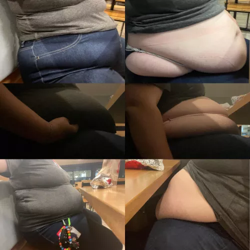The progression of a fat Wendy’s employee soon unable to fit in the booths