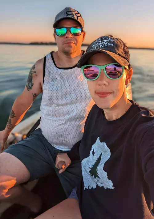 Went out on the boat to recreate a photo from 5 years ago