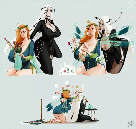 Getting a tongue-lashing (acrylictoon)