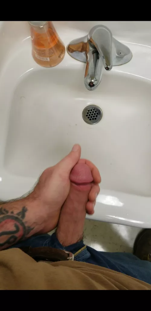 Needed to unload so I chose this sink in a public bathroom. 🍆💦💦