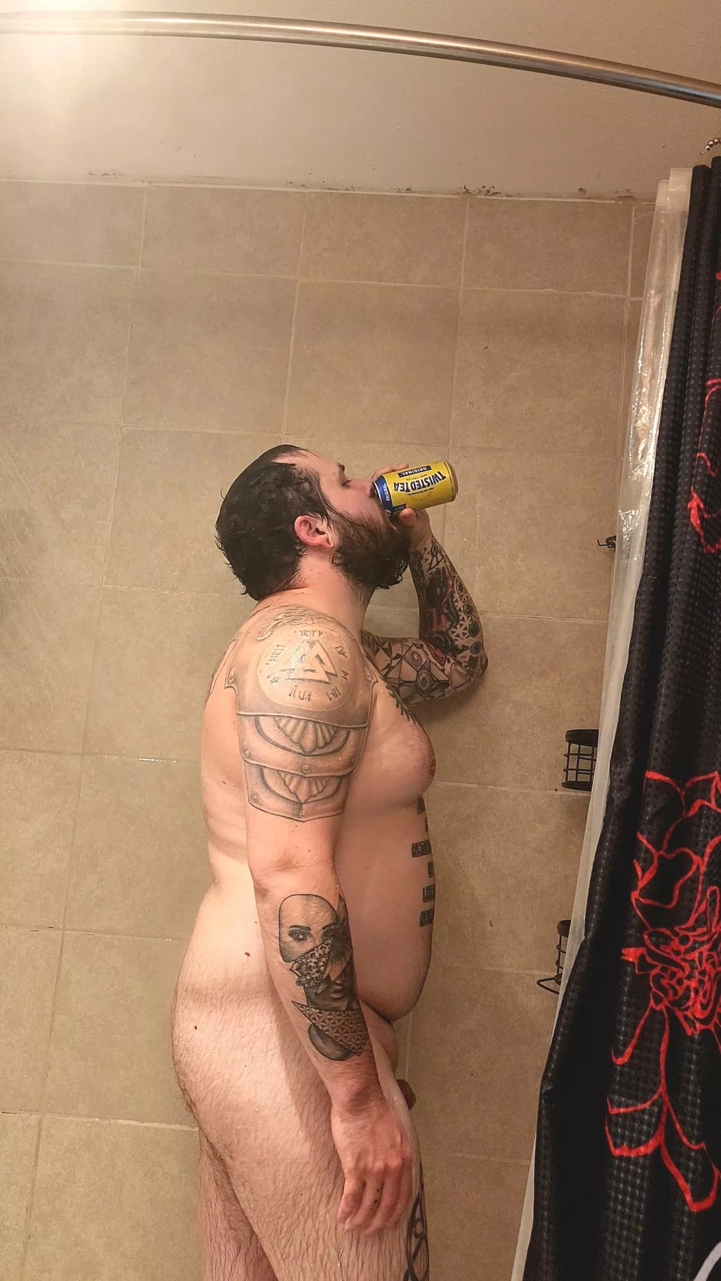 No shower beer, so we have shower teas instead