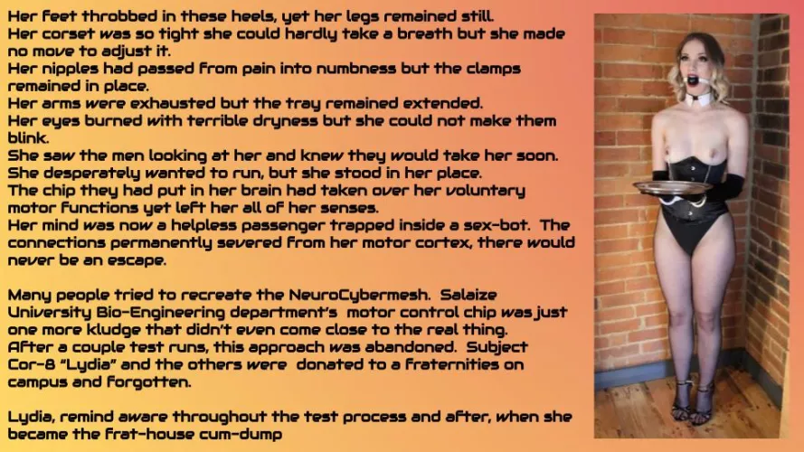 COR-8 Awaits instruction. Lydia prays for mercy.