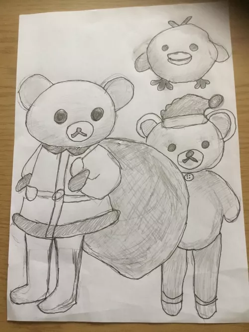 FAN ART 4 Nicole: Team Rilakkuma: Rilakkuma, Korilakkuma, Kiiroitori wish Nicole many happy & safe & sunny days ahead❤️